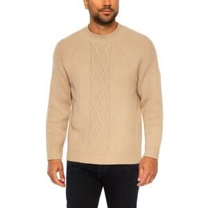 PJ Paul Jones Men’s Mock Turtleneck Cable Sweater Size XL Khaki Pullover NWT